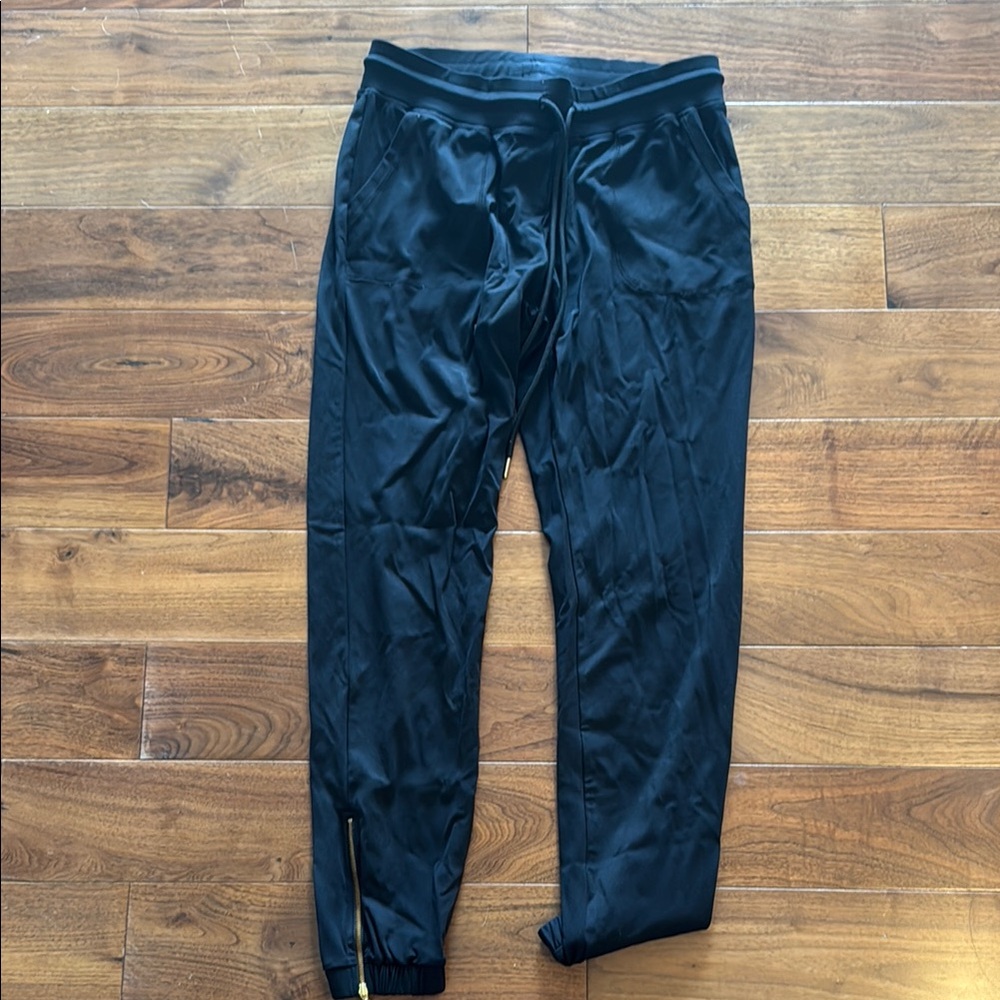 ZYIA Black Track Pants Relaxed Fit Joggers